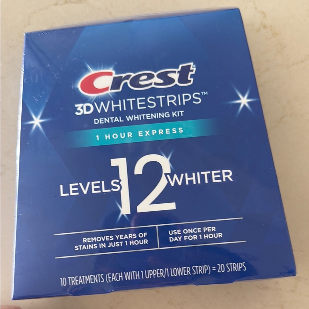 Crest 3D Whitestrips | 1 Hour Express Kit - 10 treatment ( 20 strips)